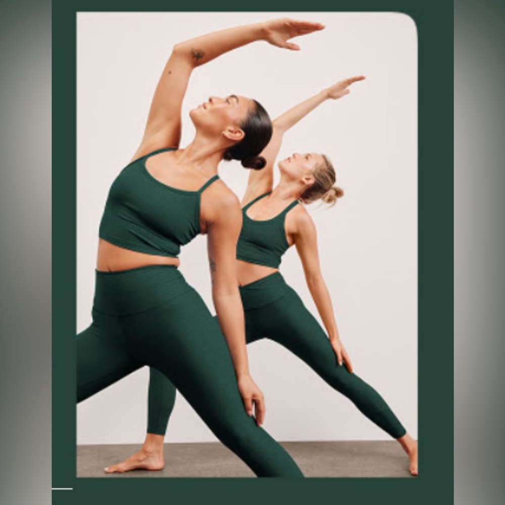 Beyond Yoga Hunter Green XS Racerback Bralette and Leggings